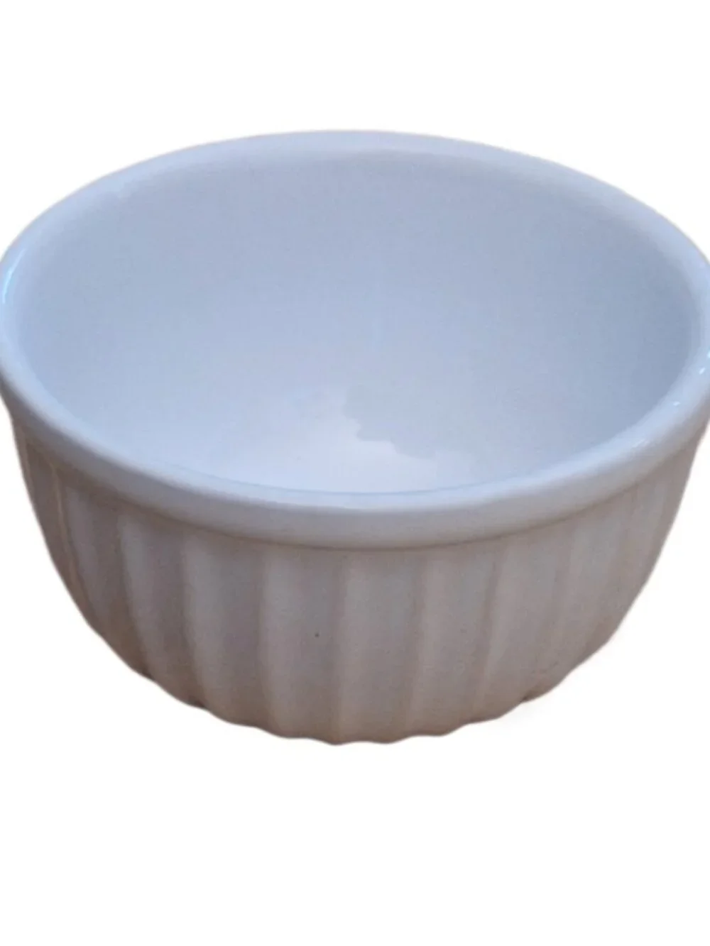 Primagera Portugal Fluted Ceramic 6oz Ramekin Bowls Set of 4